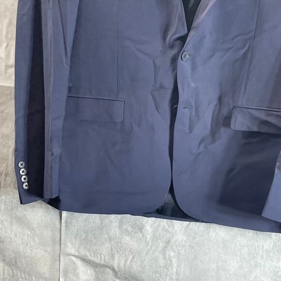 CALVIN KLEIN Men's Navy Solid Infinite Stretch Slim-Fit Two-Button Jacket SZ 44R - Picture 6 of 9